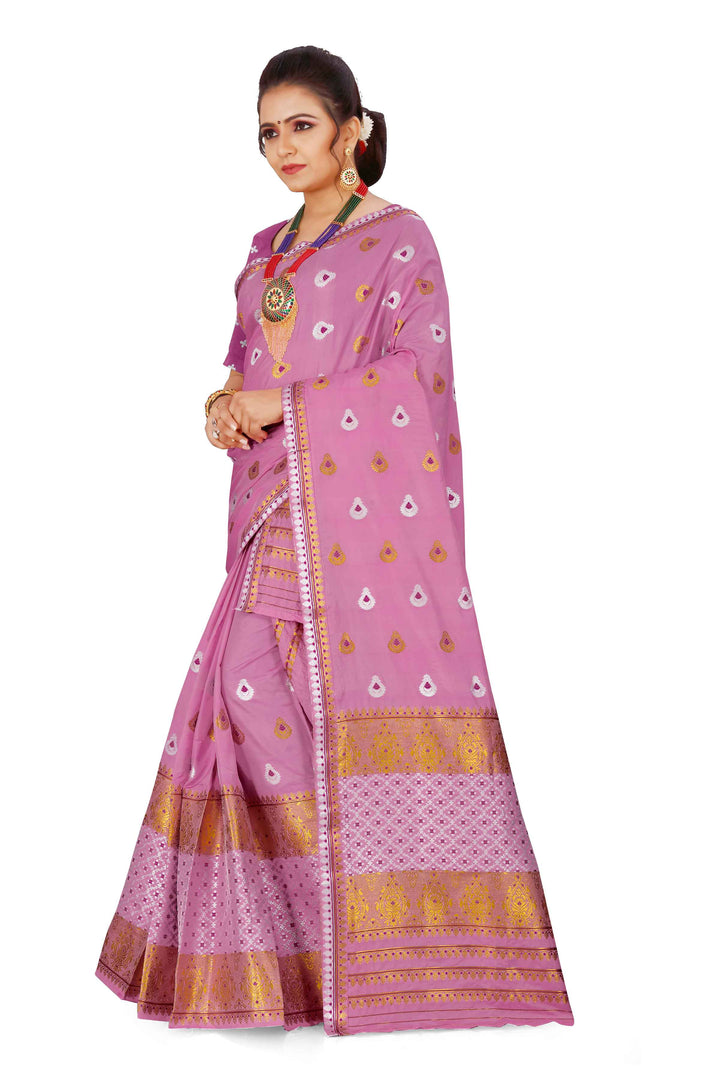 Gold-Silver Jari Mix Set Mekhela Sador