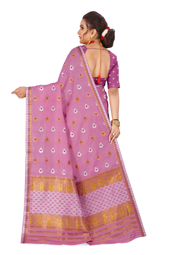 Gold-Silver Jari Mix Set Mekhela Sador