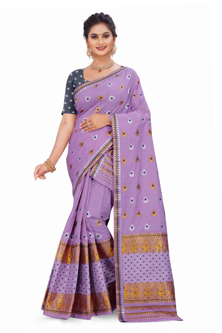Gold-Silver Jari Mix Set Mekhela Sador