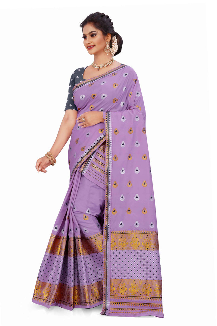 Gold-Silver Jari Mix Set Mekhela Sador