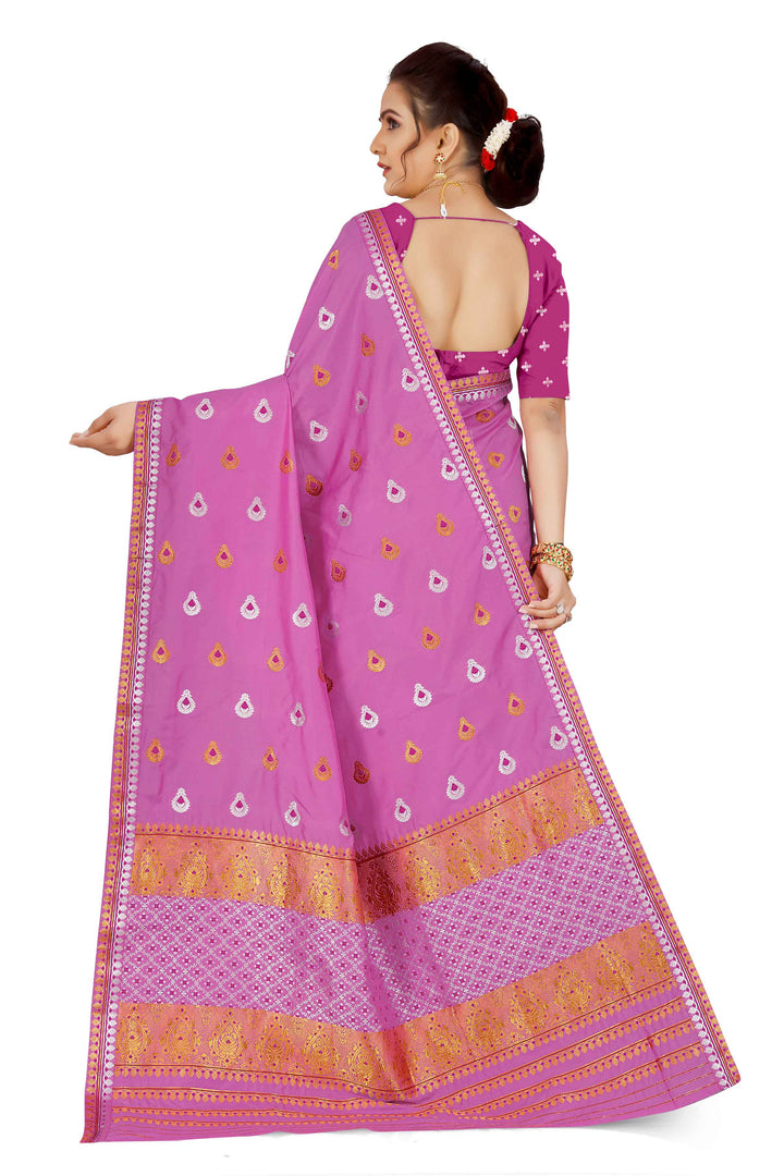 Gold-Silver Jari Mix Set Mekhela Sador