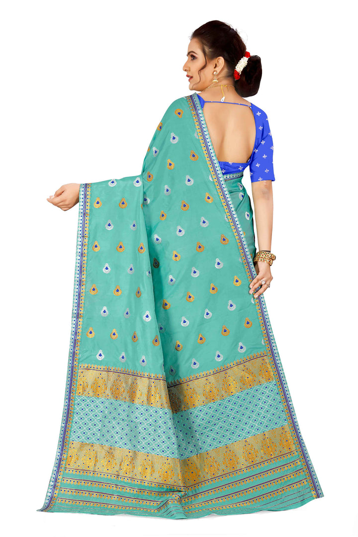 Gold-Silver Jari Mix Set Mekhela Sador