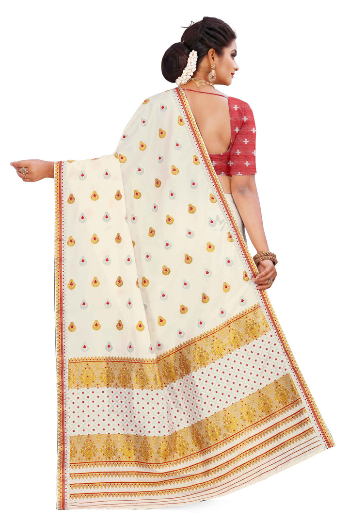 Gold-Silver Jari Mix Set Mekhela Sador