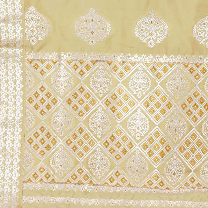 Silver-Gold Jari Mix Set Mekhela Sador
