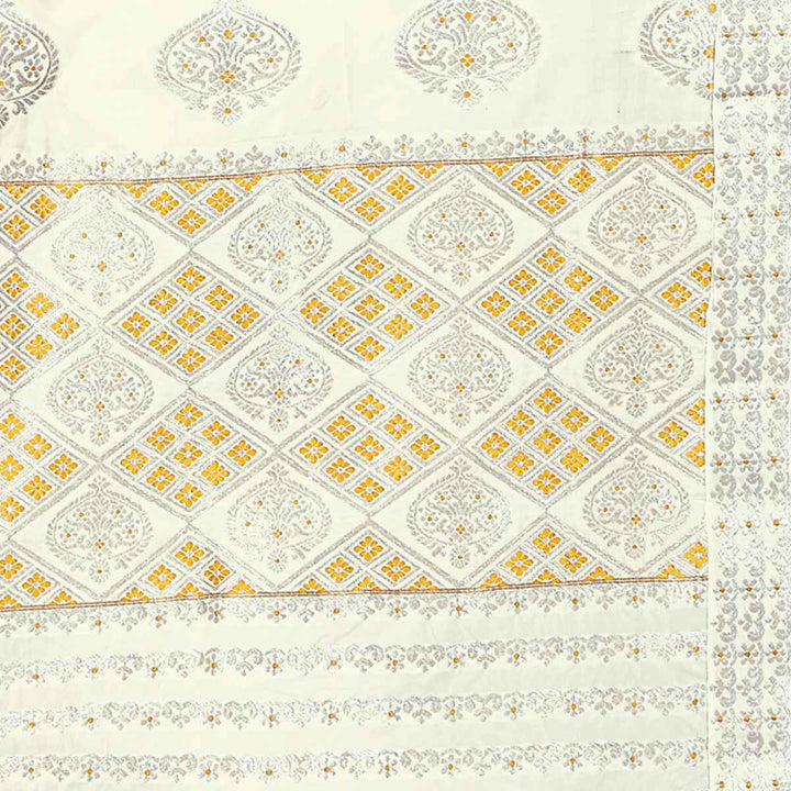 Silver-Gold Jari Mix Set Mekhela Sador