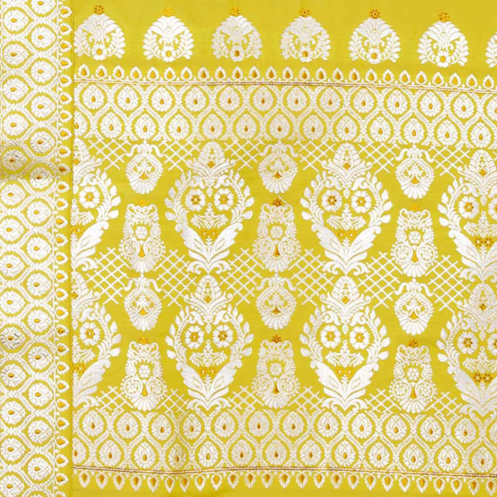 Silver Jari Bedsheet Mix Set Mekhela Sador