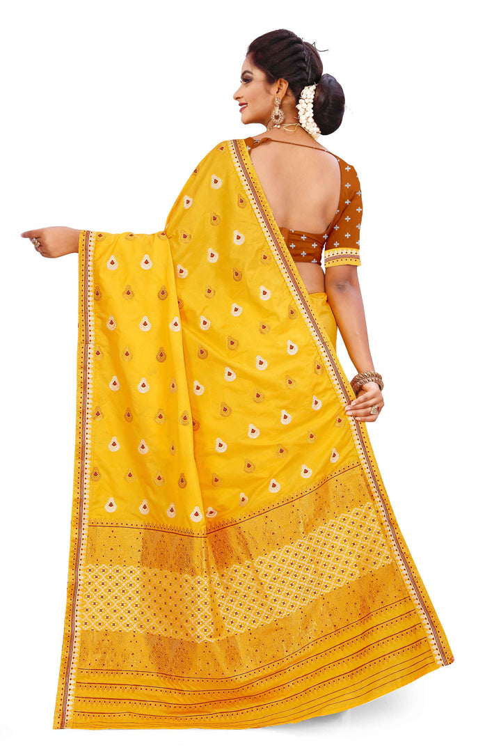Gold-Silver Jari Mix Set Mekhela Sador