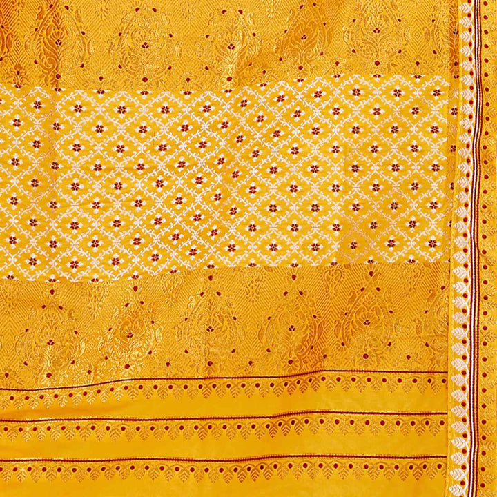 Gold-Silver Jari Mix Set Mekhela Sador