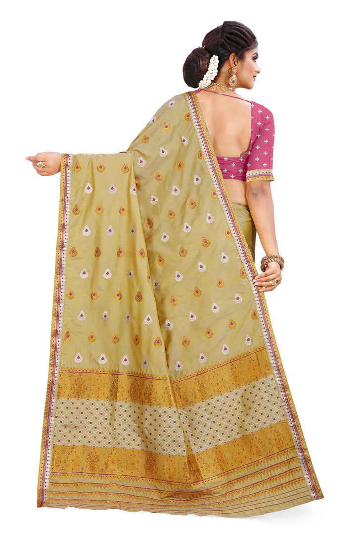 Gold-Silver Jari Mix Set Mekhela Sador