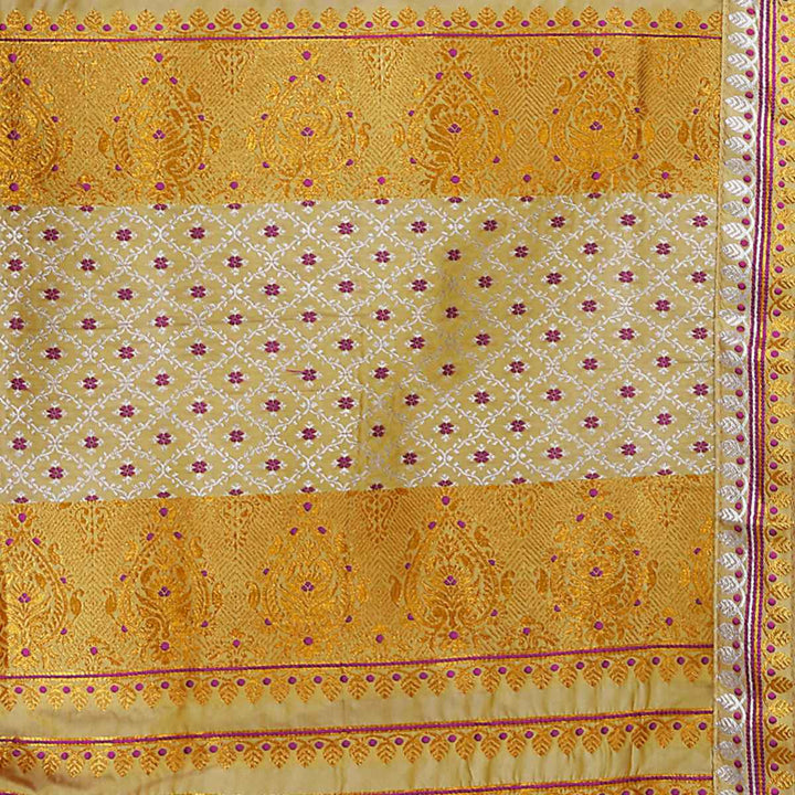 Gold-Silver Jari Mix Set Mekhela Sador