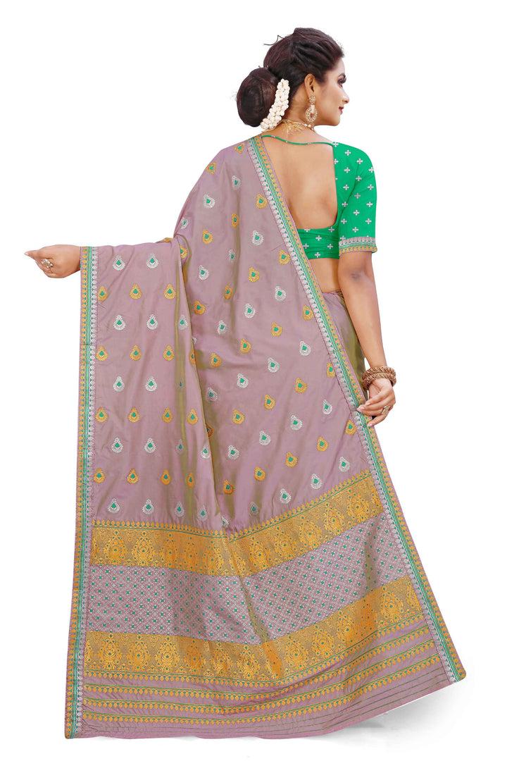 Gold-Silver Jari Mix Set Mekhela Sador