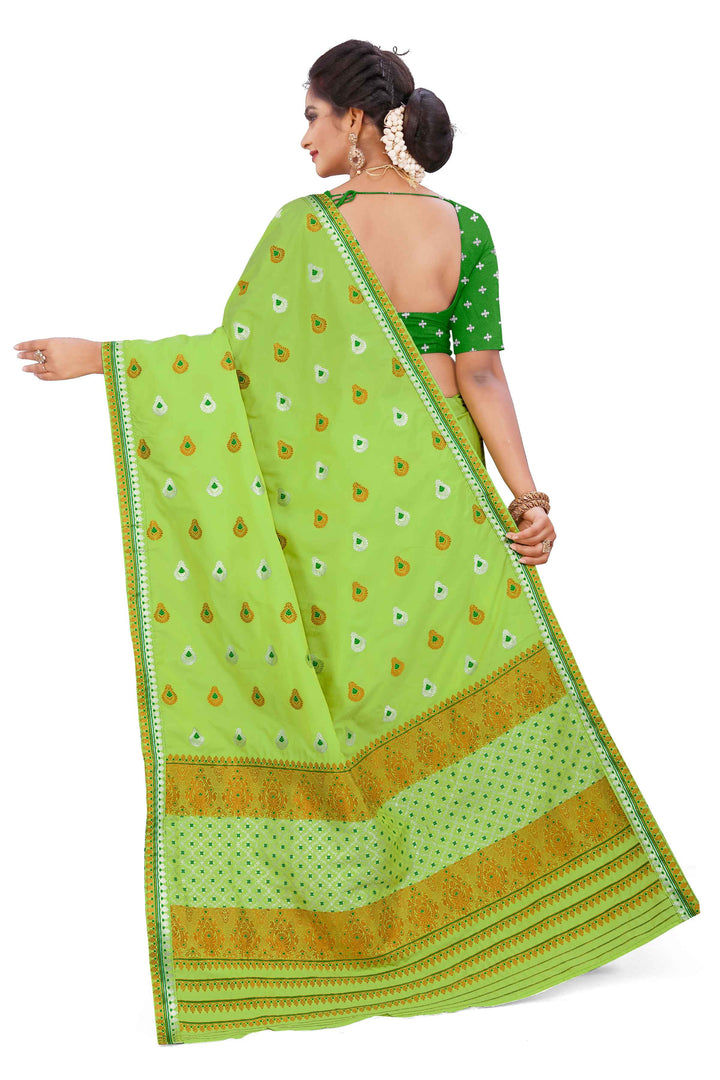 Gold-Silver Jari Mix Set Mekhela Sador