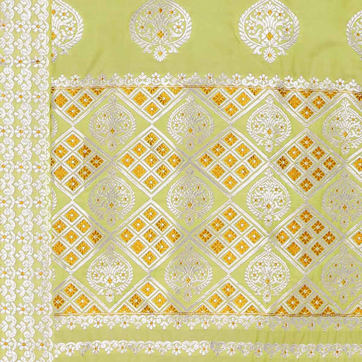 Silver-Gold Jari Mix Set Mekhela Sador