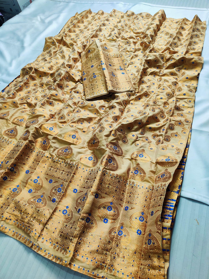 Muga* Coloured Mix Set Mekhela Sador
