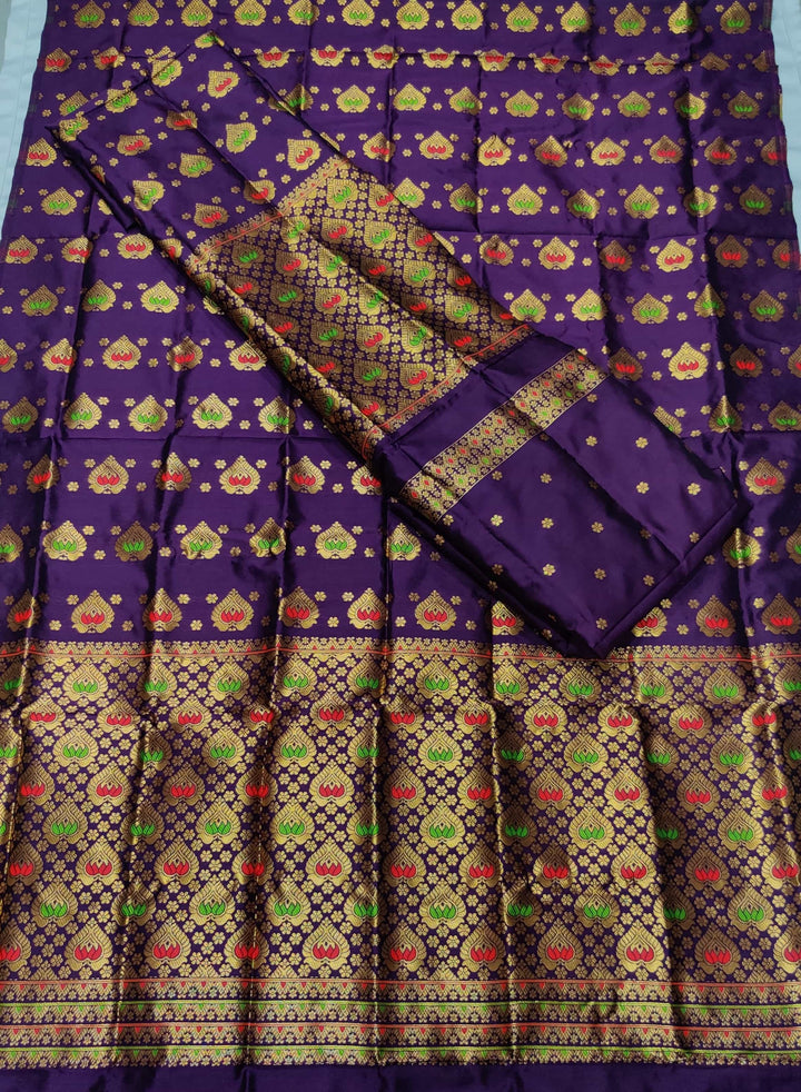 সোণ (Gold) গুনা পলি ছেট মেখলা চাদৰ