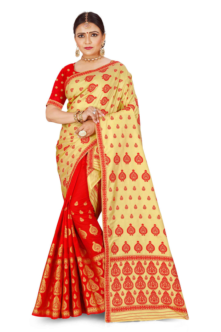 Muga* Contrast Mix Set Mekhela Sador