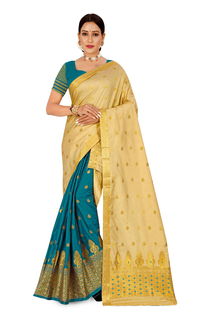 Muga* Contrast Mix Set Mekhela Sador