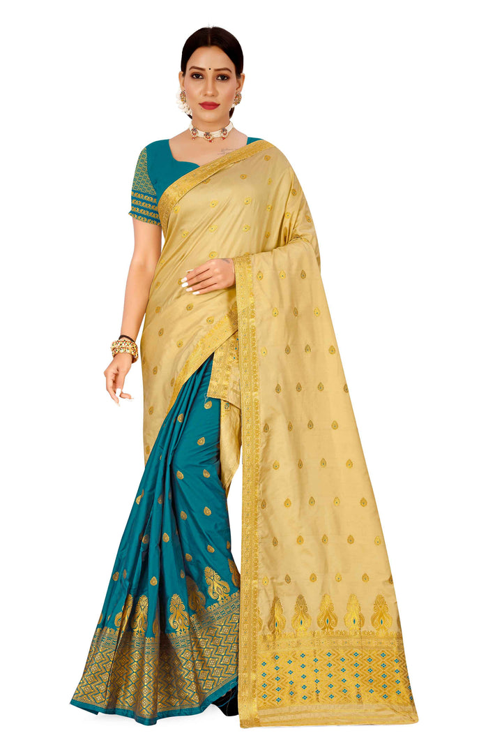Muga* Contrast Mix Set Mekhela Sador