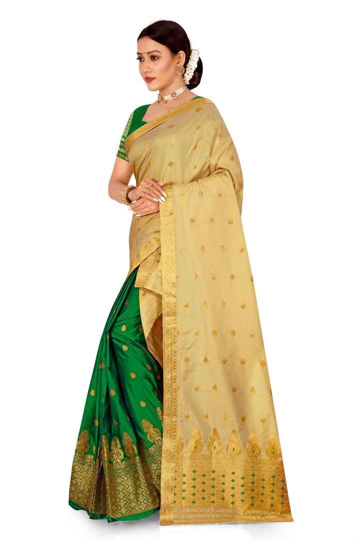 Muga* Contrast Mix Set Mekhela Sador
