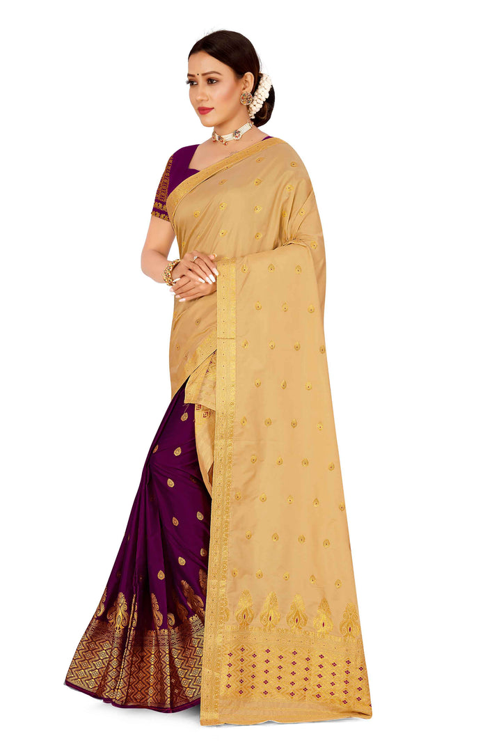 Muga* Contrast Mix Set Mekhela Sador