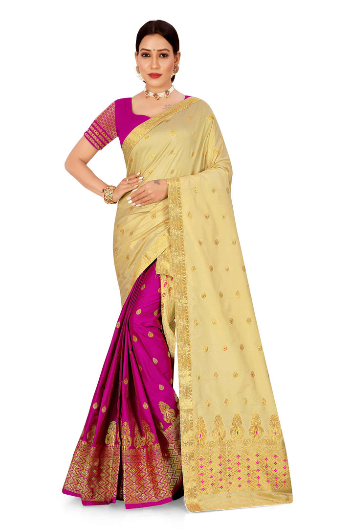Muga* Contrast Mix Set Mekhela Sador