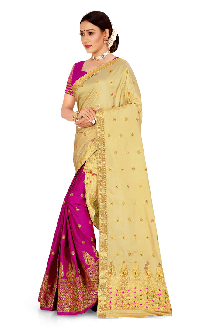 Muga* Contrast Mix Set Mekhela Sador