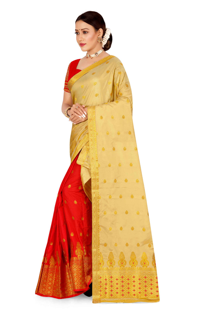 Muga* Contrast Mix Set Mekhela Sador