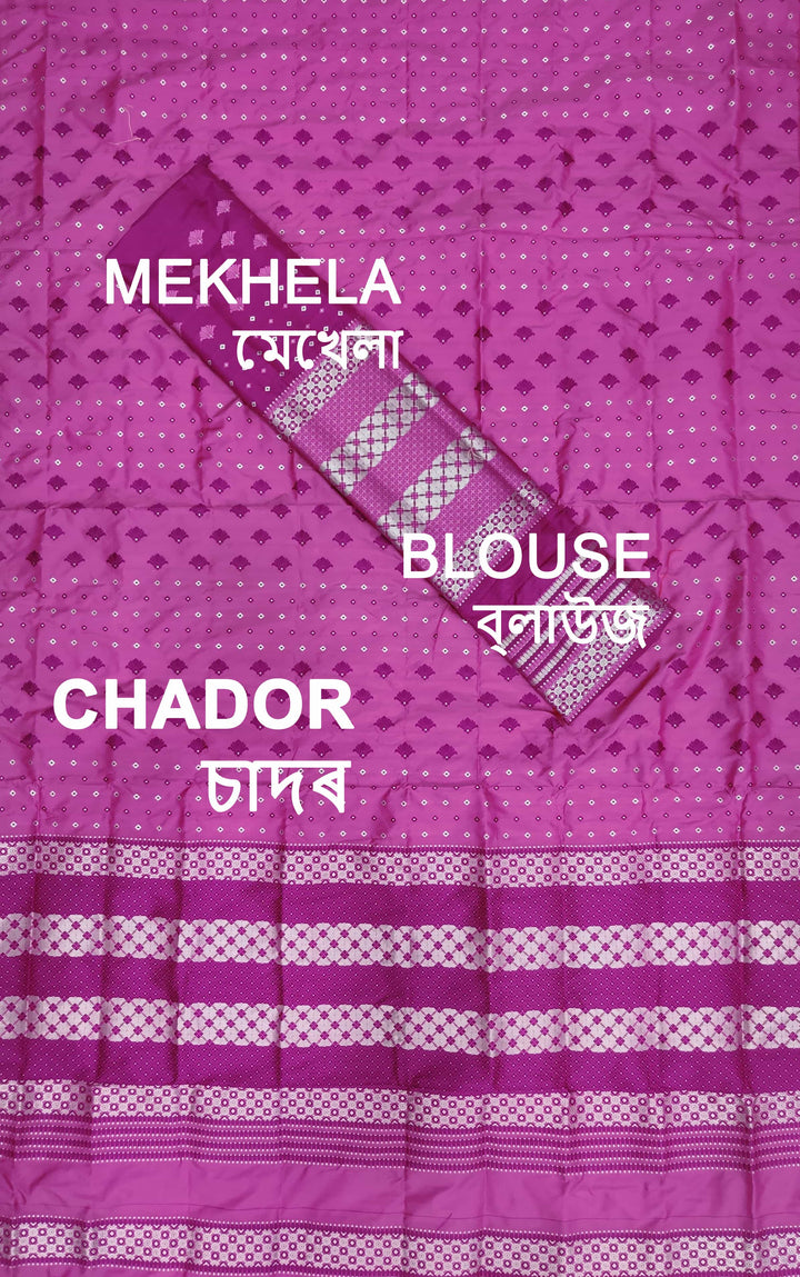 Contrast Mix Set Mekhela Sador
