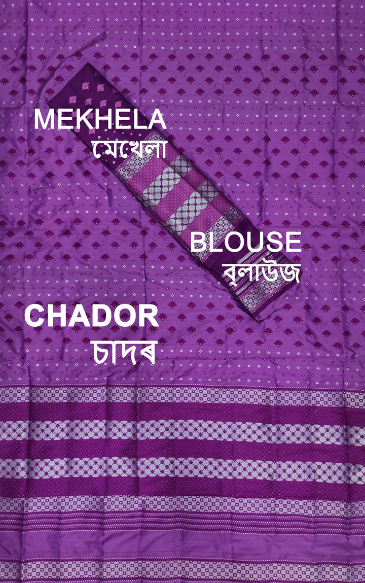 Contrast Mix Set Mekhela Sador