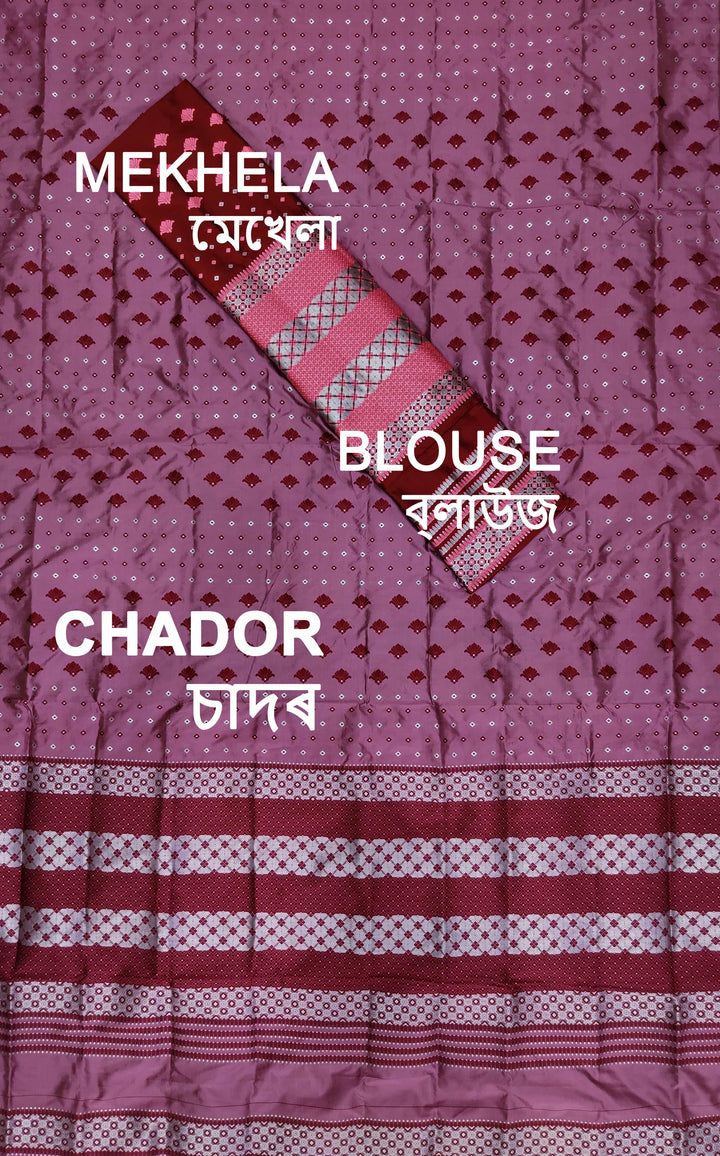 Contrast Mix Set Mekhela Sador