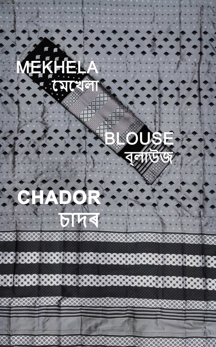 Contrast Mix Set Mekhela Sador