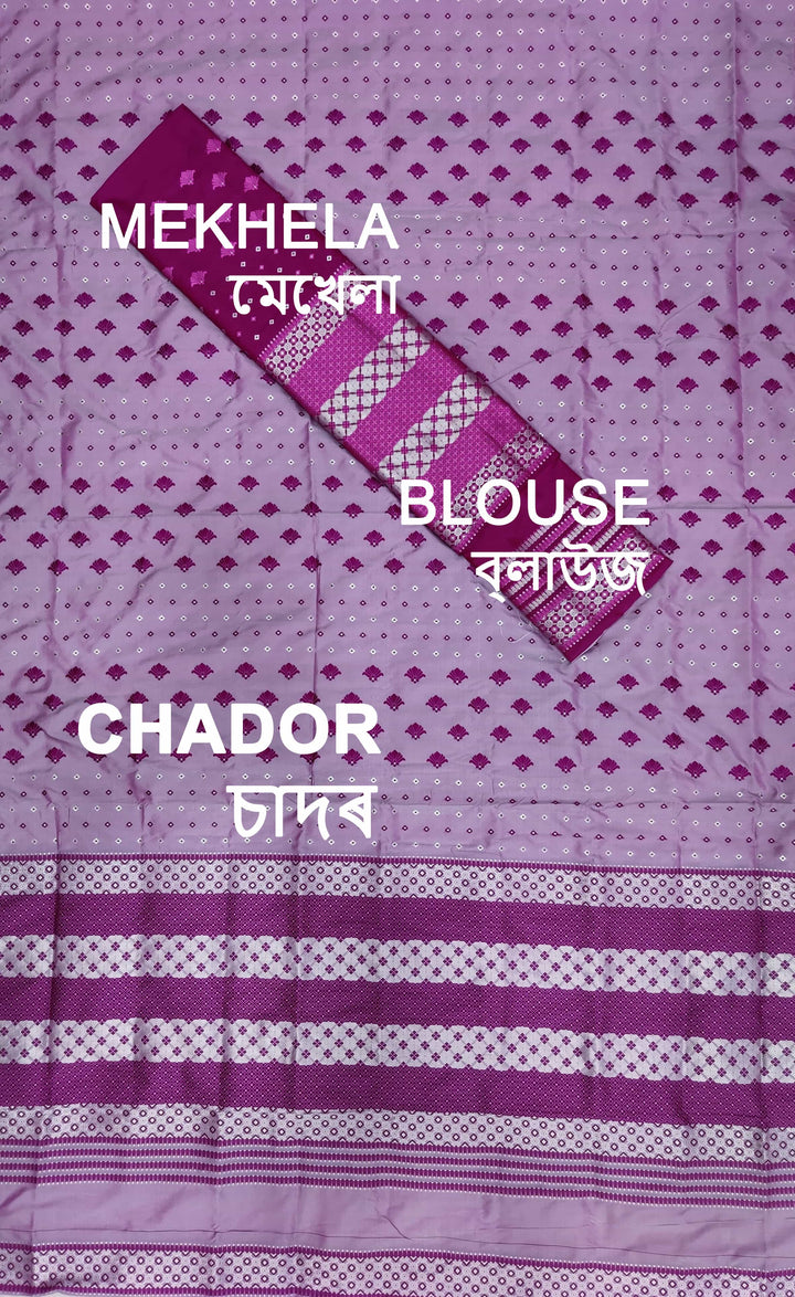 Contrast Mix Set Mekhela Sador