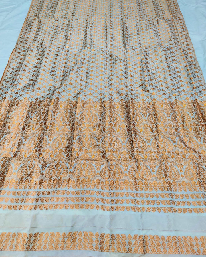 White Mix Set Mekhela Sador