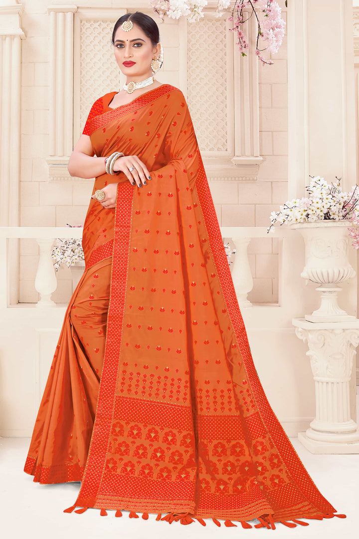 Soft Art-Silk Woven Assamese Saree
