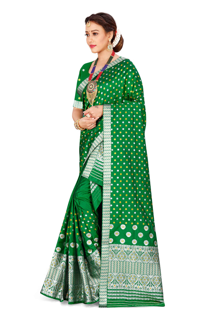 Gold-Silver Jari Mix Set Mekhela Sador