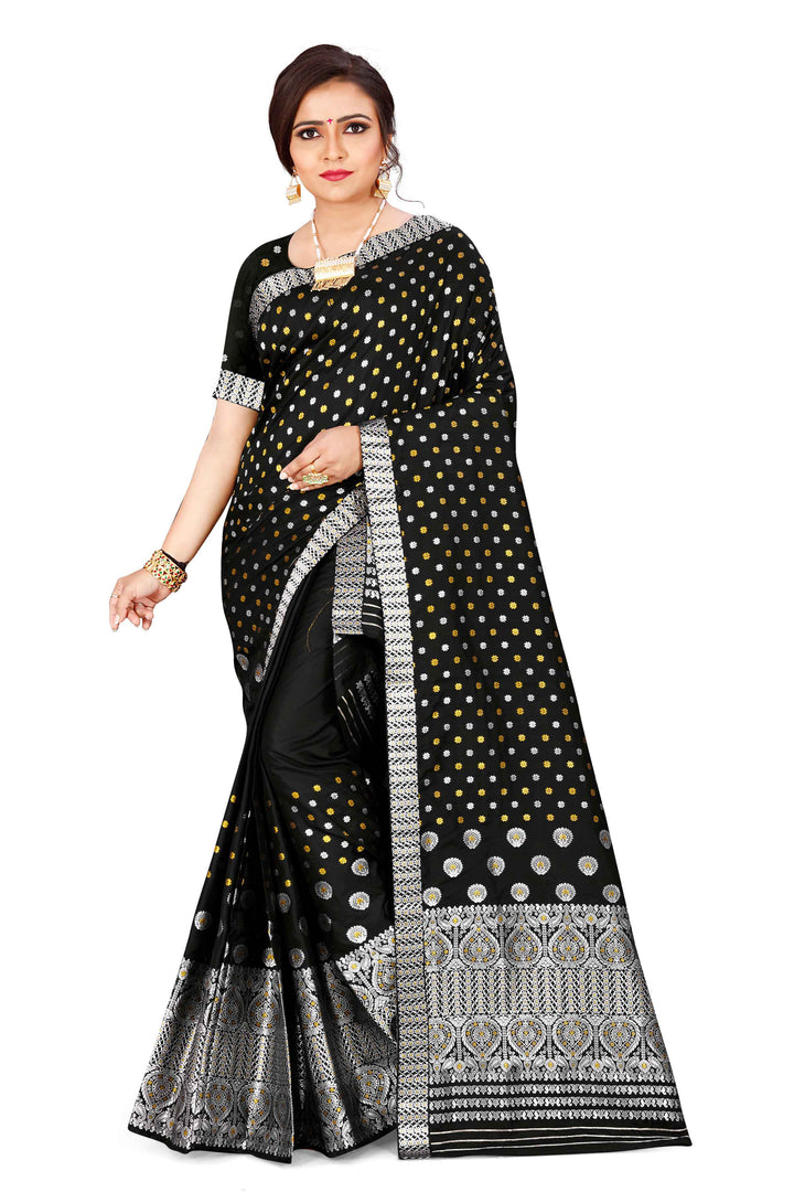 Gold-Silver Jari Mix Set Mekhela Sador