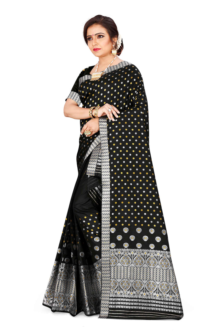 Gold-Silver Jari Mix Set Mekhela Sador