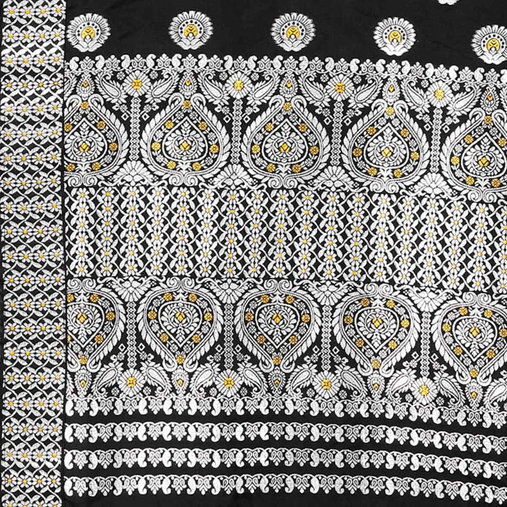 Gold-Silver Jari Mix Set Mekhela Sador