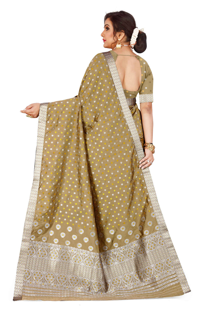 Gold-Silver Jari Mix Set Mekhela Sador