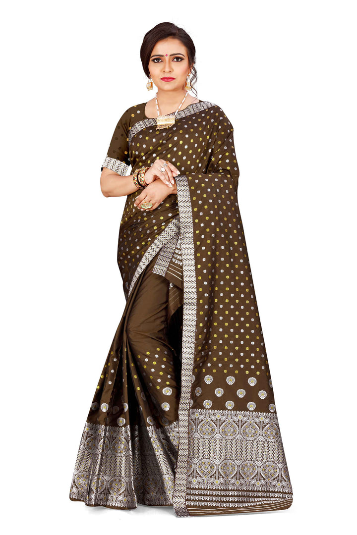 Gold-Silver Jari Mix Set Mekhela Sador