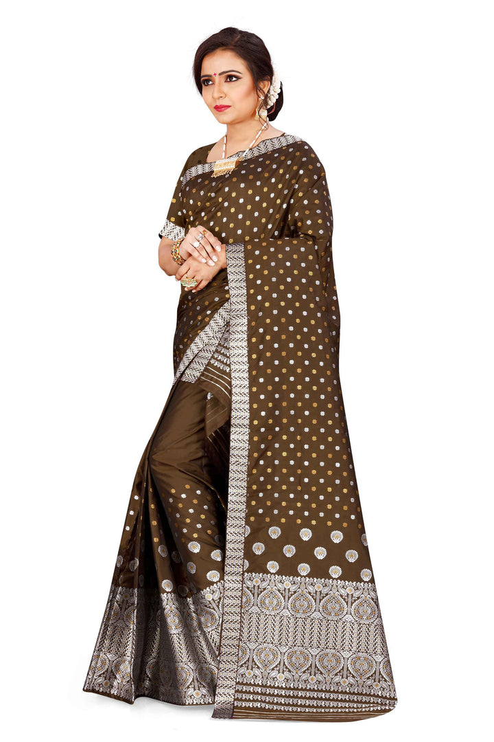 Gold-Silver Jari Mix Set Mekhela Sador