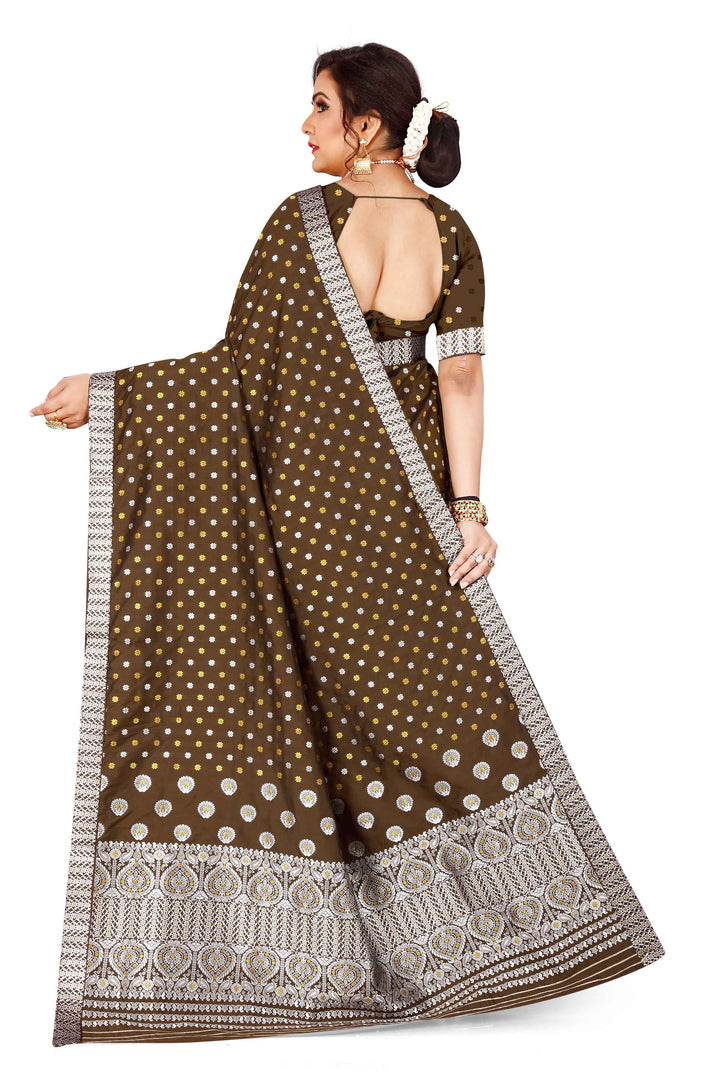 Gold-Silver Jari Mix Set Mekhela Sador