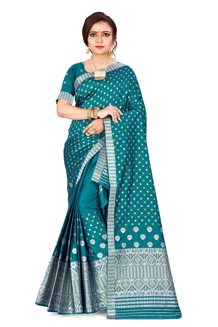 Gold-Silver Jari Mix Set Mekhela Sador