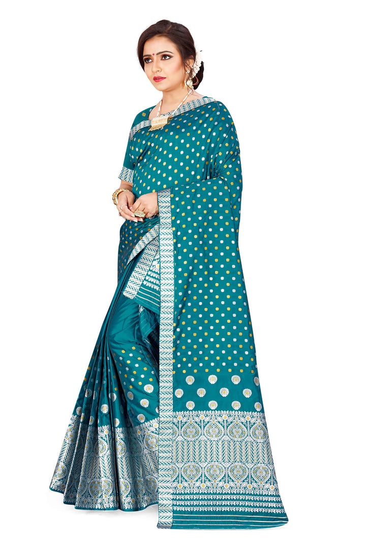Gold-Silver Jari Mix Set Mekhela Sador