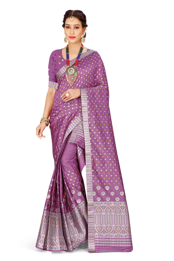Gold-Silver Jari Mix Set Mekhela Sador