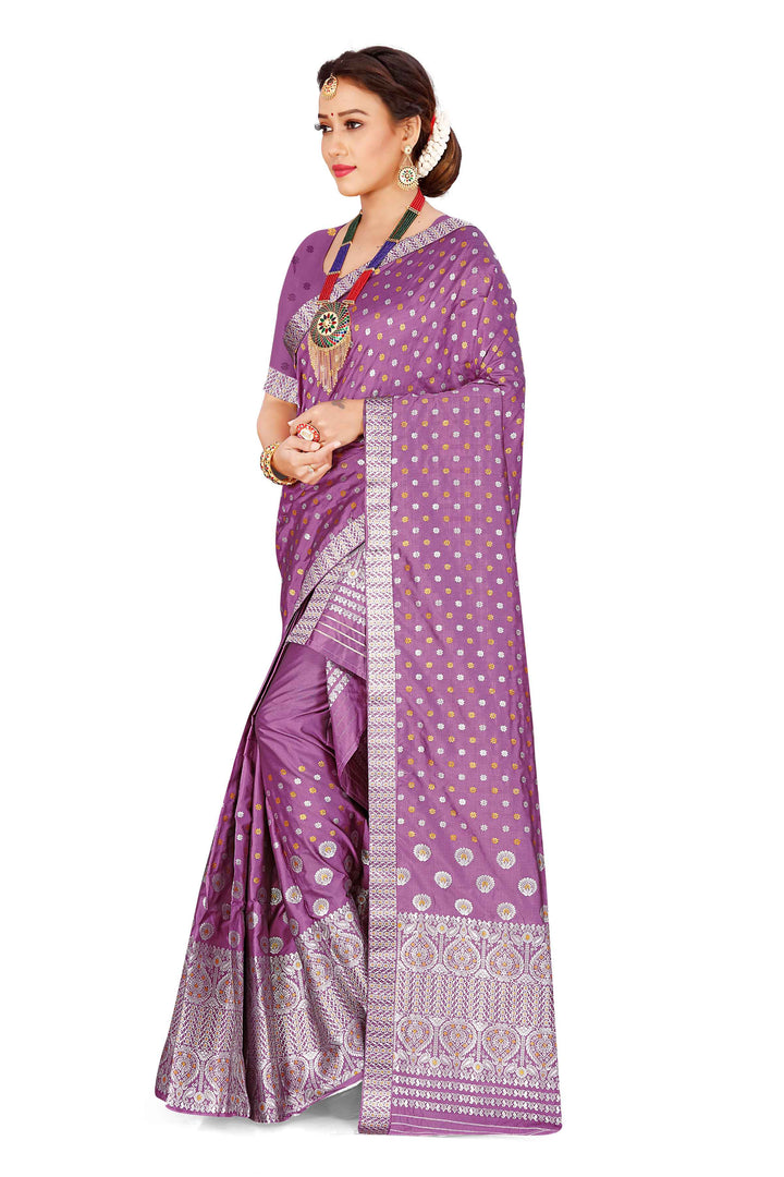 Gold-Silver Jari Mix Set Mekhela Sador
