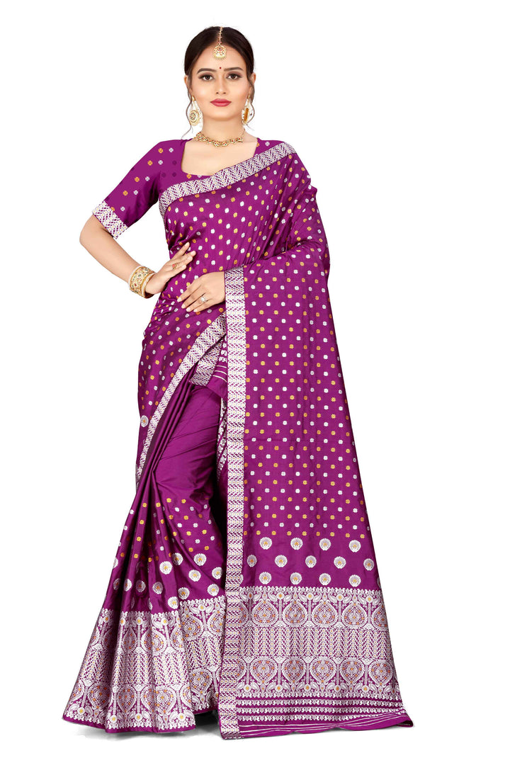 Gold-Silver Jari Mix Set Mekhela Sador