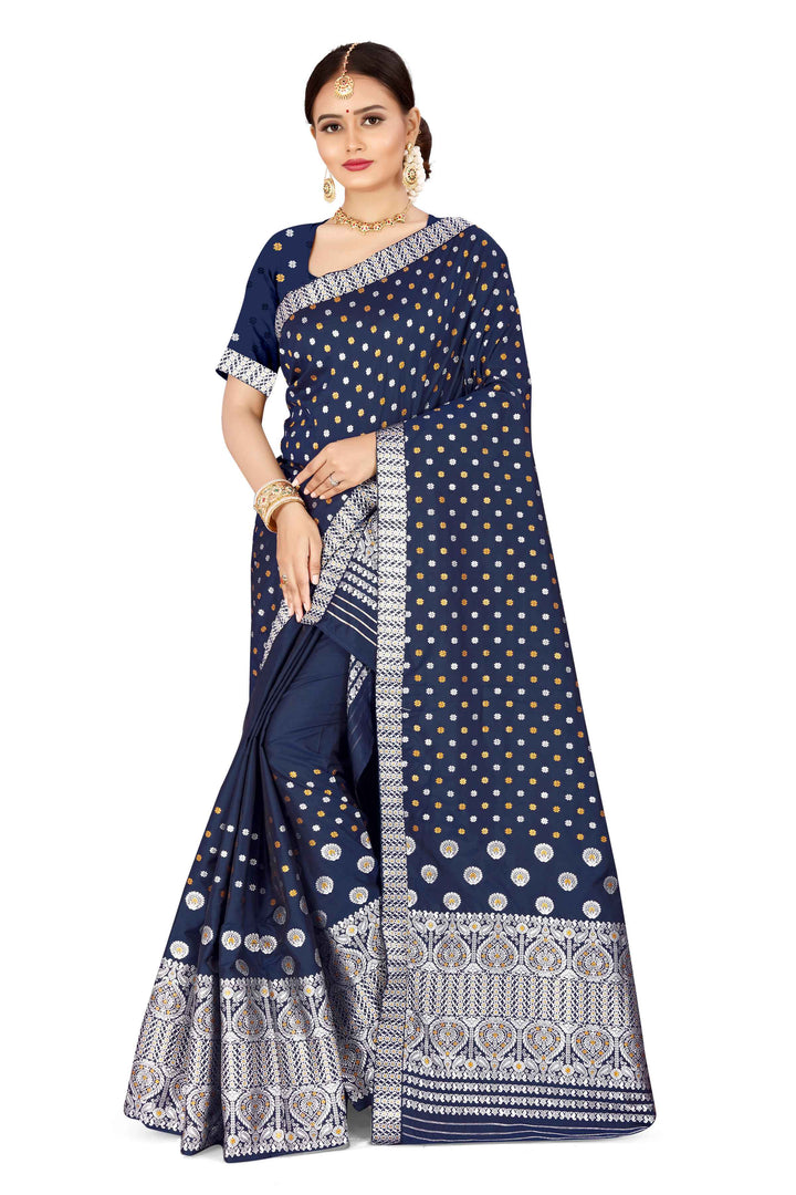 Gold-Silver Jari Mix Set Mekhela Sador