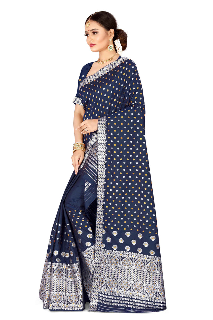 Gold-Silver Jari Mix Set Mekhela Sador