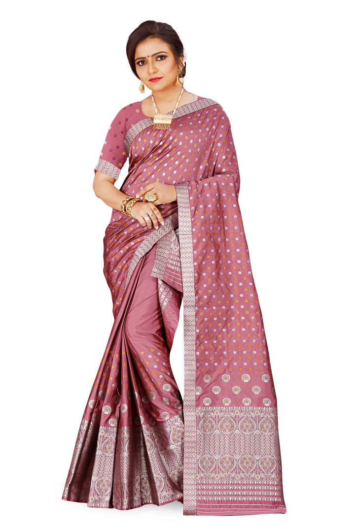 Gold-Silver Jari Mix Set Mekhela Sador